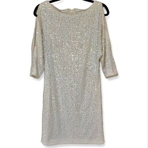 Trina Turk Dress, Sequin White Dress, Size 4
